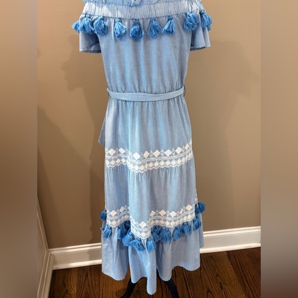 Women’s TULAROSA Lana midi Dress in Getty Stripe- Size XL - Picture 6 of 11